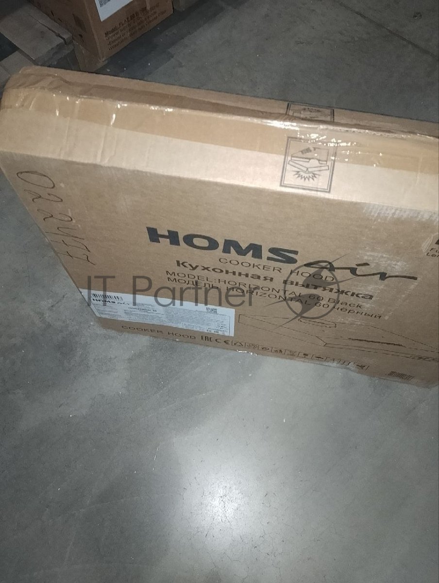 (Поврежденная упаковка) Кухонная вытяжка HOMSair HORIZONTAL 60 черный