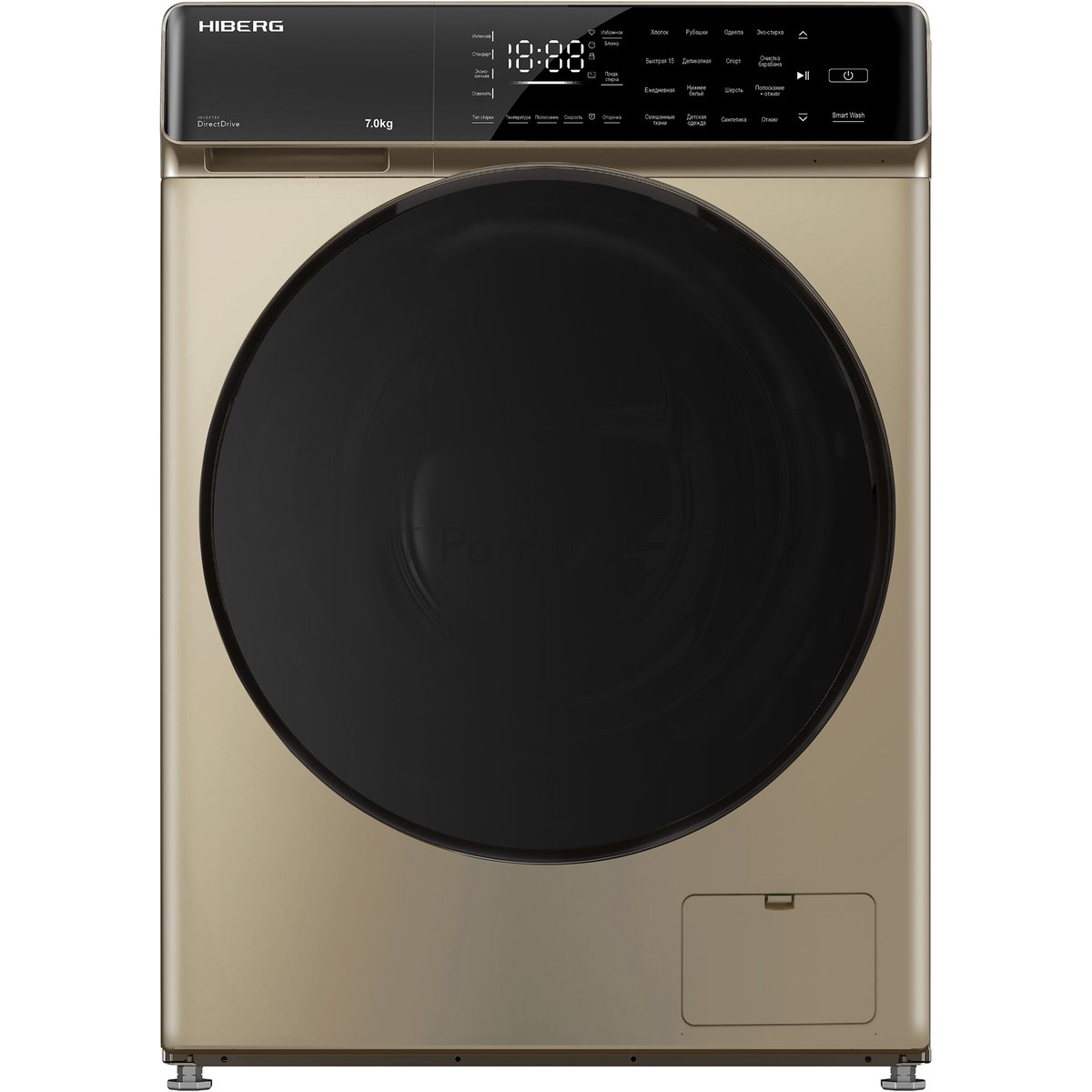 Стиральная машина HIBERG i-DDQ9 - 712 G золотистый, загр. фронтальная макс.: 7 кг 1200 об/мин класс: А+++