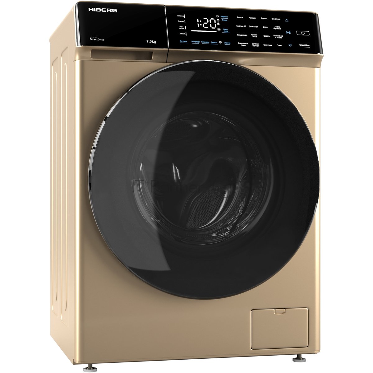 Стиральная машина HIBERG i-DDQ9 - 712 G золотистый, загр. фронтальная макс.: 7 кг 1200 об/мин класс: А+++