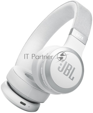 Беспроводные/проводные наушники JBL Live 670NC белый, накладные, Bluetooth + проводной, адаптивное шумоподавление