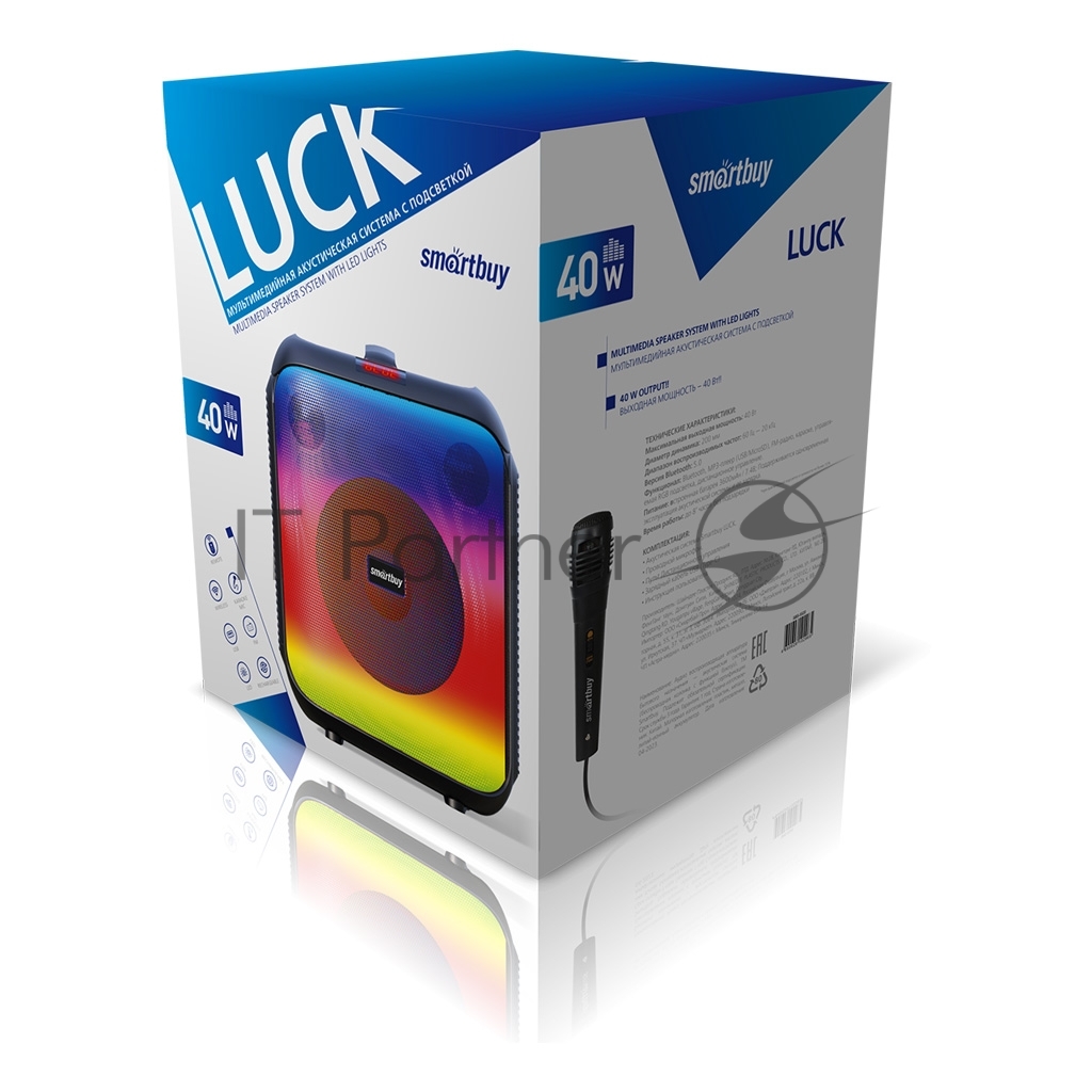 Портативная акустика Smartbuy LUCK черный