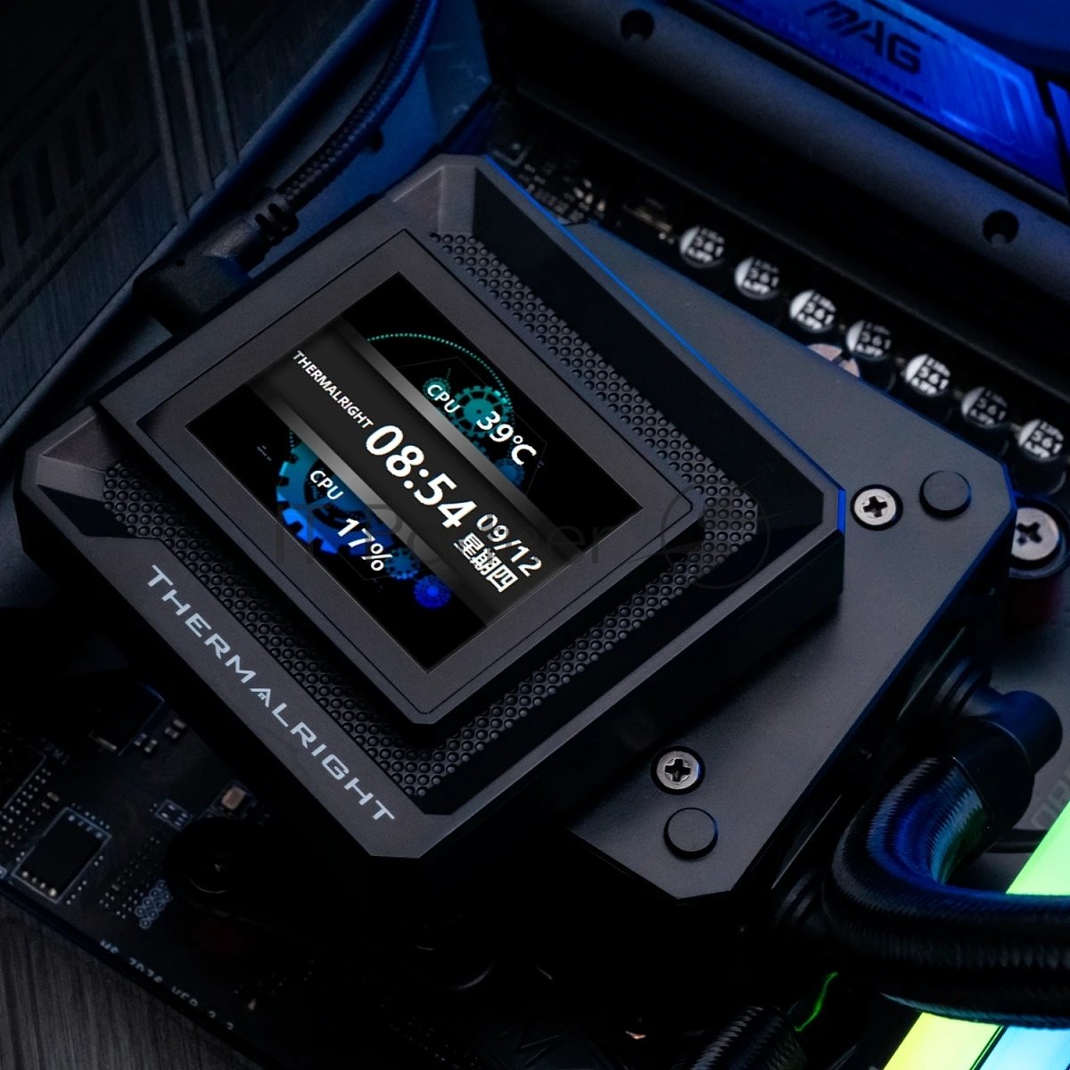 Система жидкостного охлаждения Thermalright Frozen Warframe SE 360 ARGB Soc-AM5/AM4/1151/1200/2066/2011/1700 черный 4-pin 29.6dB Al LCD Ret (F-WFRAME-SE-360-BL-ARGB)