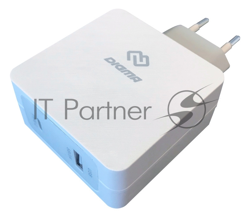 Сетевое зарядное устройство Digma DGPD-45W-WG 5.5A универсальное кабель USB Type C белый
