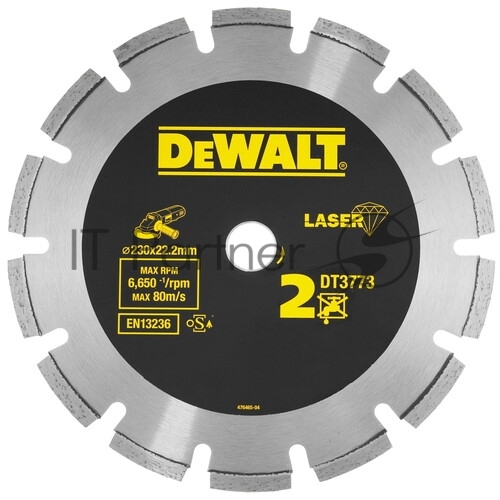 Диск алмазный по бет. DeWalt DT3773 (00000015138) d=23 0мм d(посад.)=22.2 мм (угловые шлифмашины)