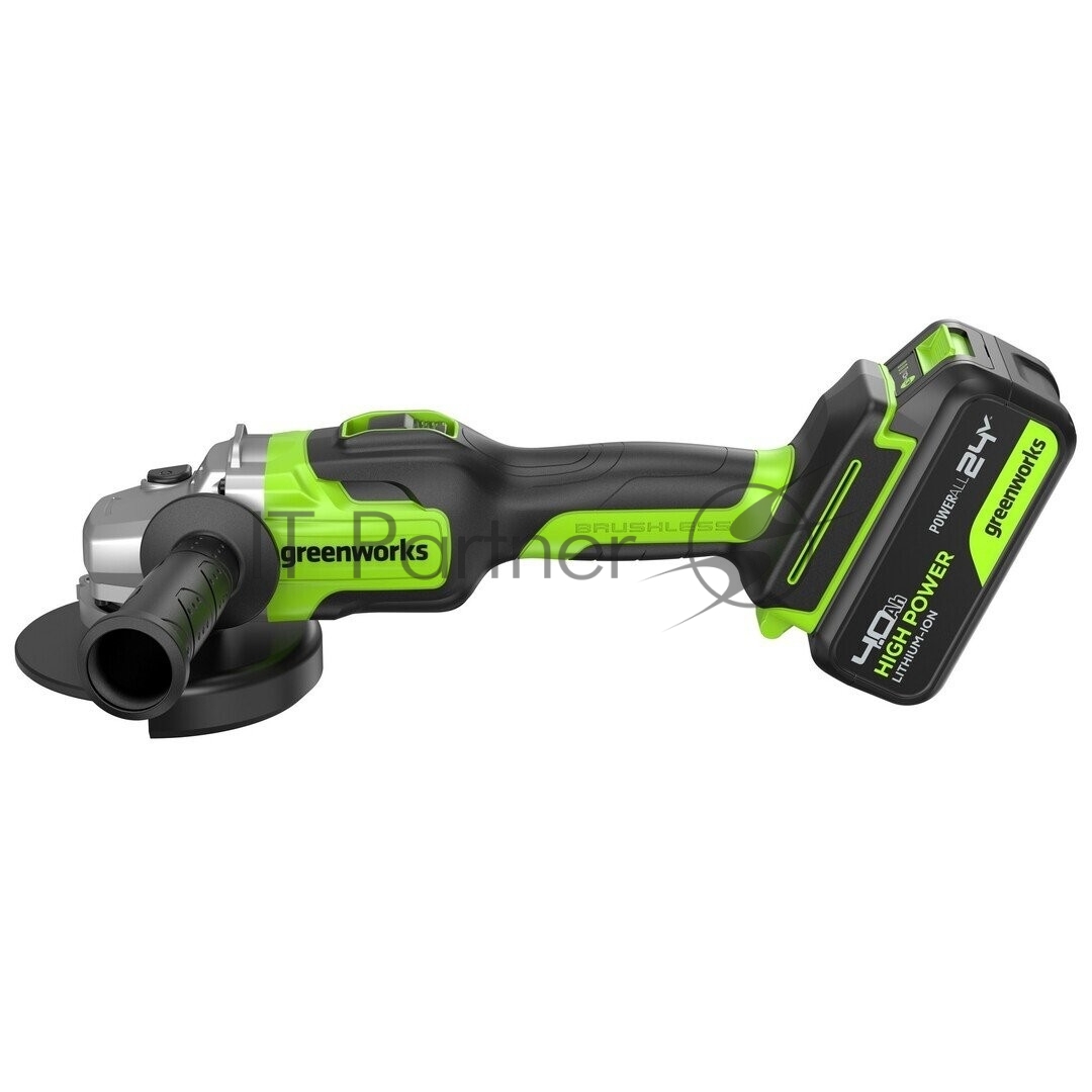 Углошлифовальная машина Greenworks GD24AG 754Вт 10500об/мин рез.шпин.:M14 d=125мм (3200207CUB)