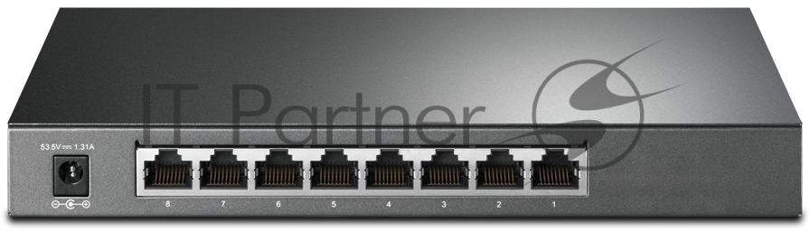 Коммутатор TP-Link JetStream 8-Port Gigabit Smart Switch with 4-Port PoE+, 4× Gigabit PoE+ Ports, 802.3at/af, 62 W PoE Power, Desktop Steel CaseIntegration with Omada SDN Controller, 802.1Q VLAN, STP/RSTP/MSTP, IGMP Snooping, 802.1p/DSCP QoS, ACL, 802.1x, Radius/Tac