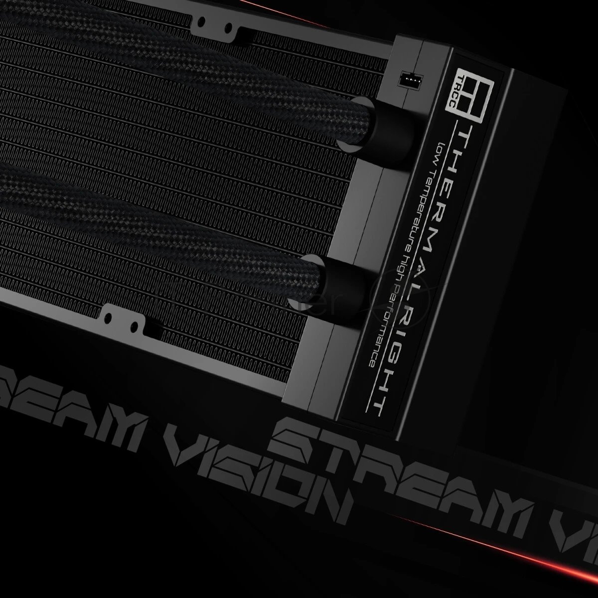 Система водяного охлаждения Thermalright Stream Vision 360 Soc-AM5/AM4/1200/1700/1851 черный 4-pin 28.1dB Al LCD Ret (S-VISION-360-BL)
