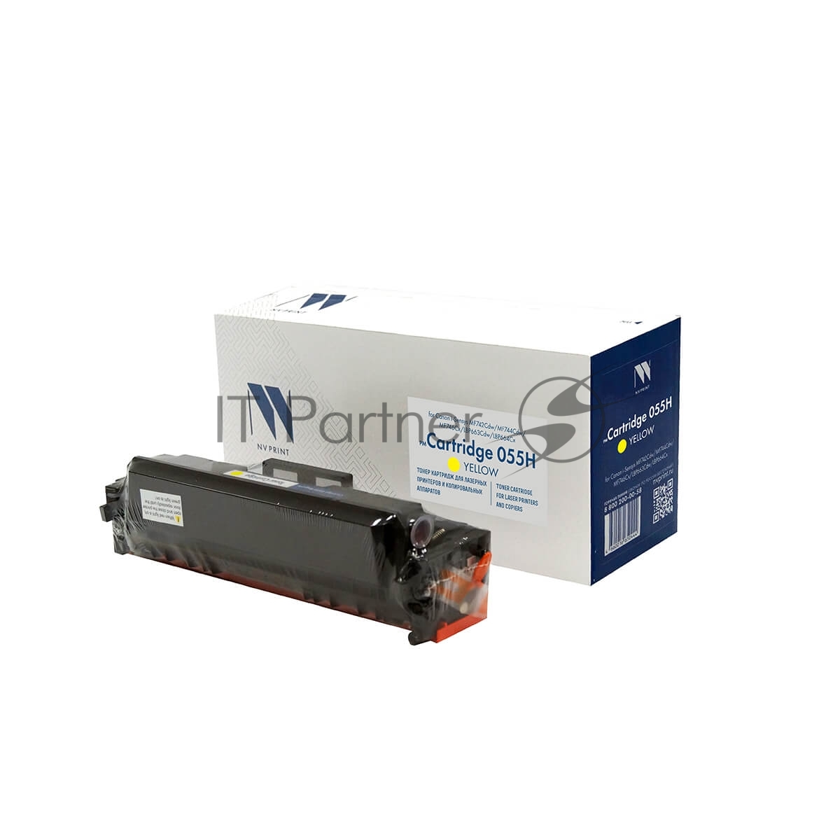 Картридж лазерный NVPrint совместимый NV-055H Yellow (БЕЗ ЧИПА) для Canon i-Sensys MF742Cdw/MF744Cdw/MF746Cx/LBP663Cdw/LBP664Cx (5900k)