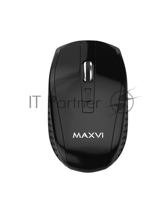 Мышь беспроводная Maxvi MWS-04 черный, 4 кнопки, 1600 dpi