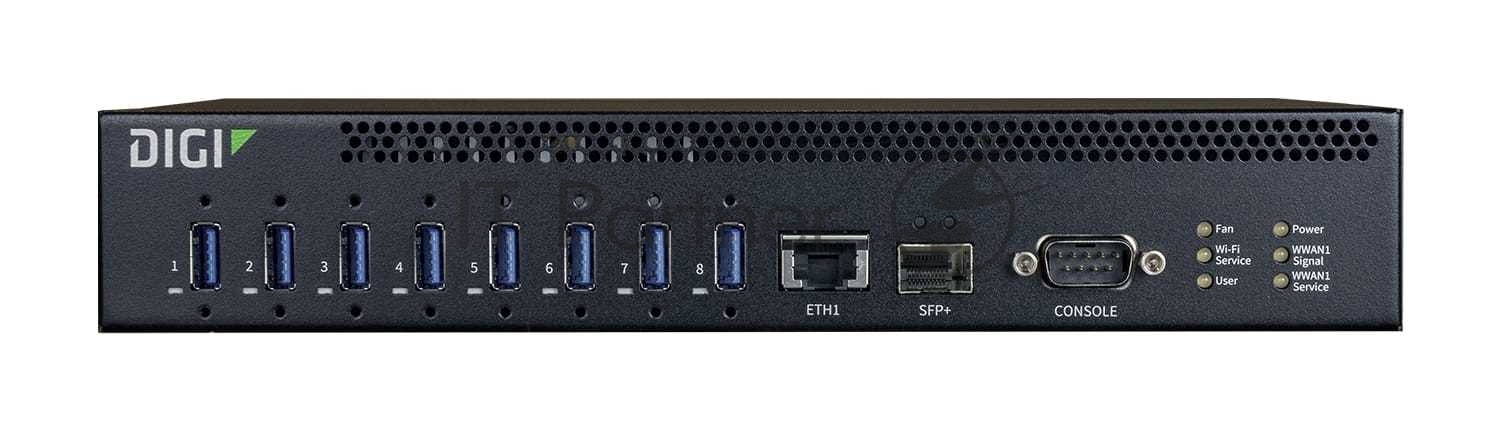 Коммутатор Digi AnywhereUSB 8 Plus eight USB 3.1 Gen 1 Ports, single 10M/100M/1G/10G Ethernet, single SFP+, 12VDC