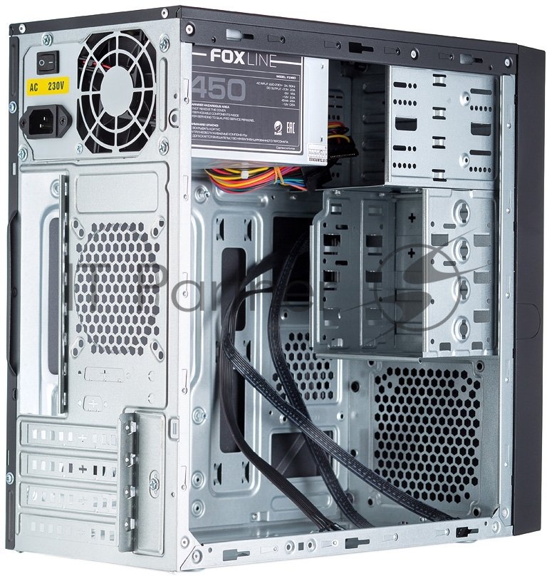 Компьютерный корпус Foxline FL-733(R)-FZ500R mATX, 2x5.25EXT, 2x3.5EXT, 5x3.5INT, 2xUSB 3.0, HDA, w/o FAN, w/450W ATX PSU, w/1.2m EU pwr cord