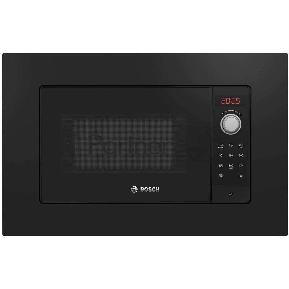 Встраиваемая микроволновая печь Bosch BFL523MB3 черный/серебристый, 20 л, 800 Вт, переключатели - кнопки, поворотный механизм