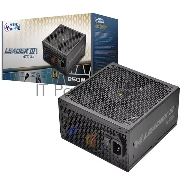 Блок питания Super Flower Leadex III Gold 850W, 850Вт, 80+ Gold, 140мм, модульный, черный