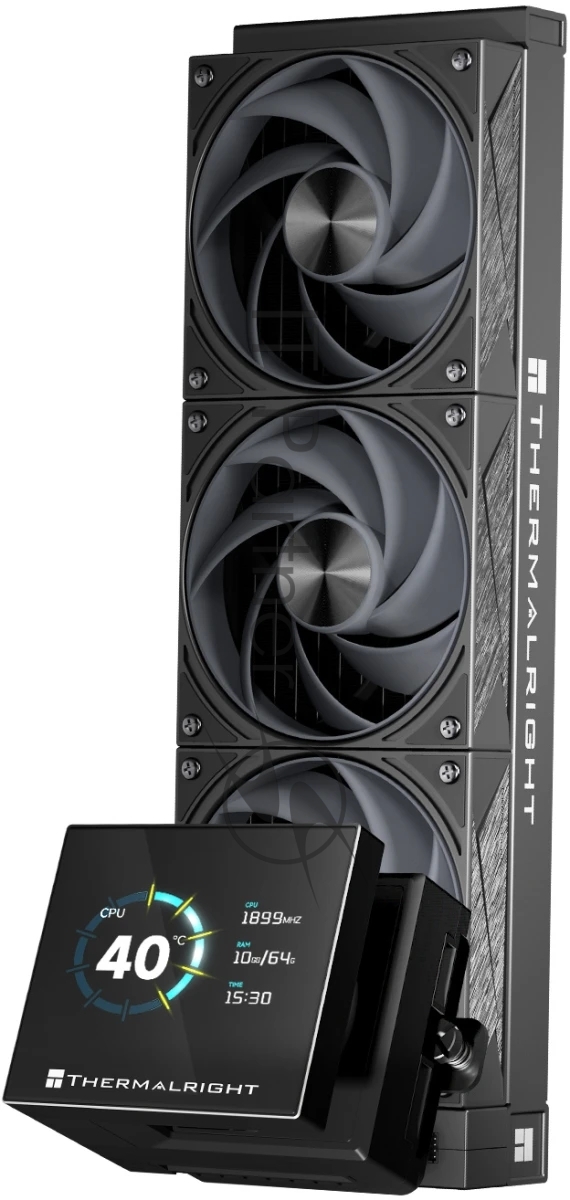 Система водяного охлаждения Thermalright Stream Vision 360 Soc-AM5/AM4/1200/1700/1851 черный 4-pin 28.1dB Al LCD Ret (S-VISION-360-BL)