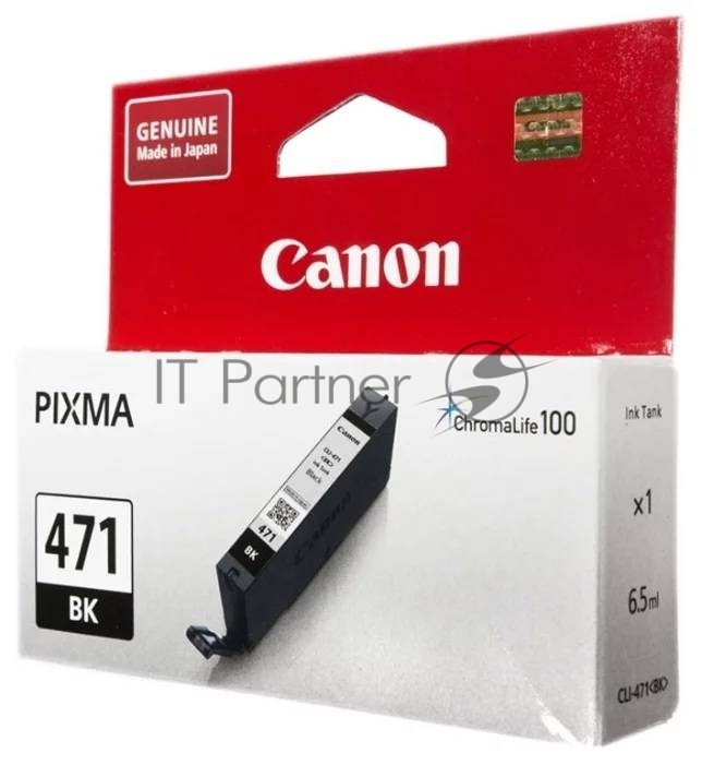 Картридж струйный Canon CLI-471BK (0400C001) черный (7 мл., до 398 цв.фото 10х15) для Canon PIXMA MG5740/MG6840/MG7740/TS5040/TS6040/TS8040/TS9040
