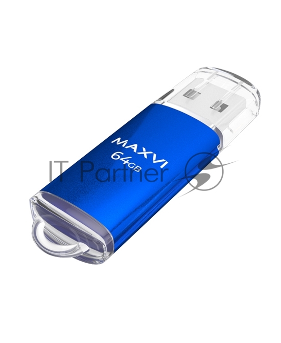 Флешка USB Maxvi MP blue (FD64GBUSB20C10MP), 64Gb, USB 2.0, R/W 20/10, синий