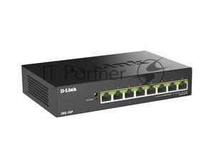 Коммутатор D-Link DMS-108P/A1A, 8×2.5 Гбит/с, неуправляемый