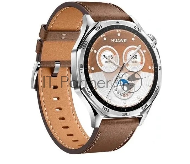 55020DGK - Смарт часы, Huawei, Watch GT 5 VLI-B19L 46mm, Дисплей 1.43" цветной AMOLED-экран, Разрешение 466 x 466, Водонепроницаемые (5 АТМ), Вес 48 гр, (Brown Composite Leather Strap) Коричневый все наши цены всегда включают НДС