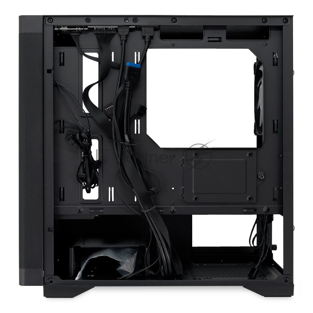 Компьютерный корпус без блока питания HSPD M320, Mesh Mini-tower, черный, slide TG, 0.45 SPCC, 2x140мм ARGb+1x120мм ARGb mATX, mITX 160/340/184мм 2x2.5", 2x3.5", 4xPCI 2xUSB-A 3.0, 1xUSB-A 1.0 390x200x385мм