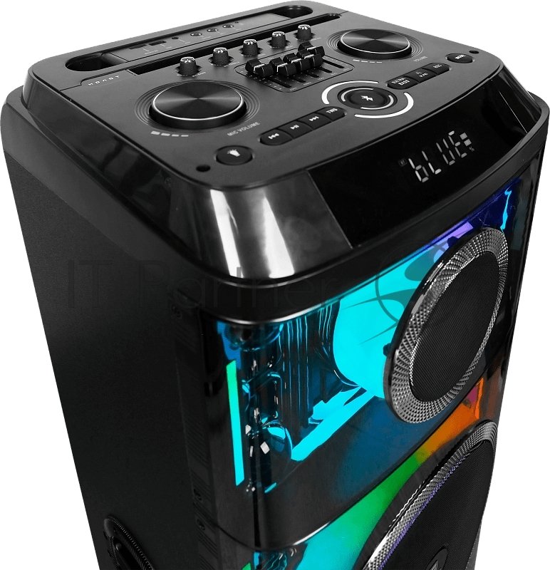 Колонка порт. Ural Молот 216 черный/черный 3000W 1.1 BT/3.5Jack/USB-C 15м 9000mAh (УРАЛ МОЛОТ 216)
