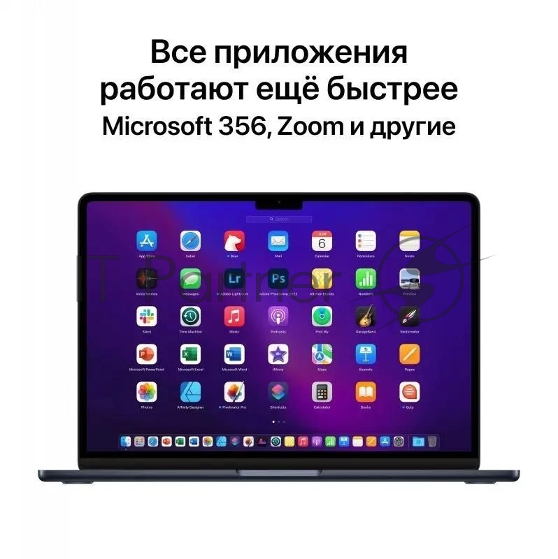Apple MacBook Air 13-inch Mid 2022 [MLY33LL/A] (КЛАВ.РУС.ГРАВ.) Midnight 13.6" Liquid Retina {(2560x1600) M2 8C CPU 8C GPU/8GB/256GB SSD} (A2681 США)