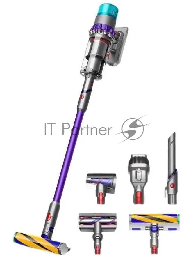 Пылесос вертикальный Dyson Gen5 Detect Absolute (SV23) никель/фиолетовый, питание от аккумулятора, 262 Вт, уборка сухая, пылесборник 0.77 л, работа от АКБ max - 70 мин