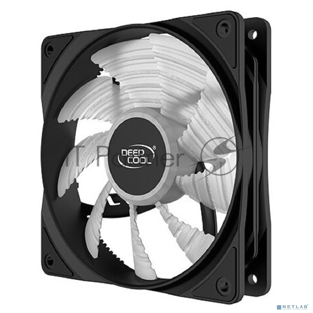 Вентилятор DEEPCOOL RF120W 120x120x25мм (96шт./кор, LED White подсветка, 1300об/мин) Retail (DP-FLED-RF120-WH)
