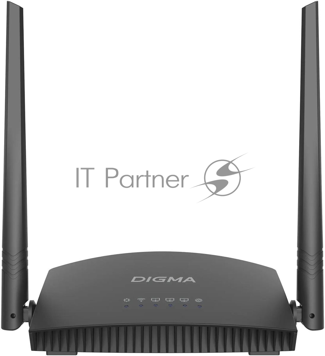 Роутер беспроводной Digma DWR-N301 N300 10/100BASE-TX черный (упак.:1шт)