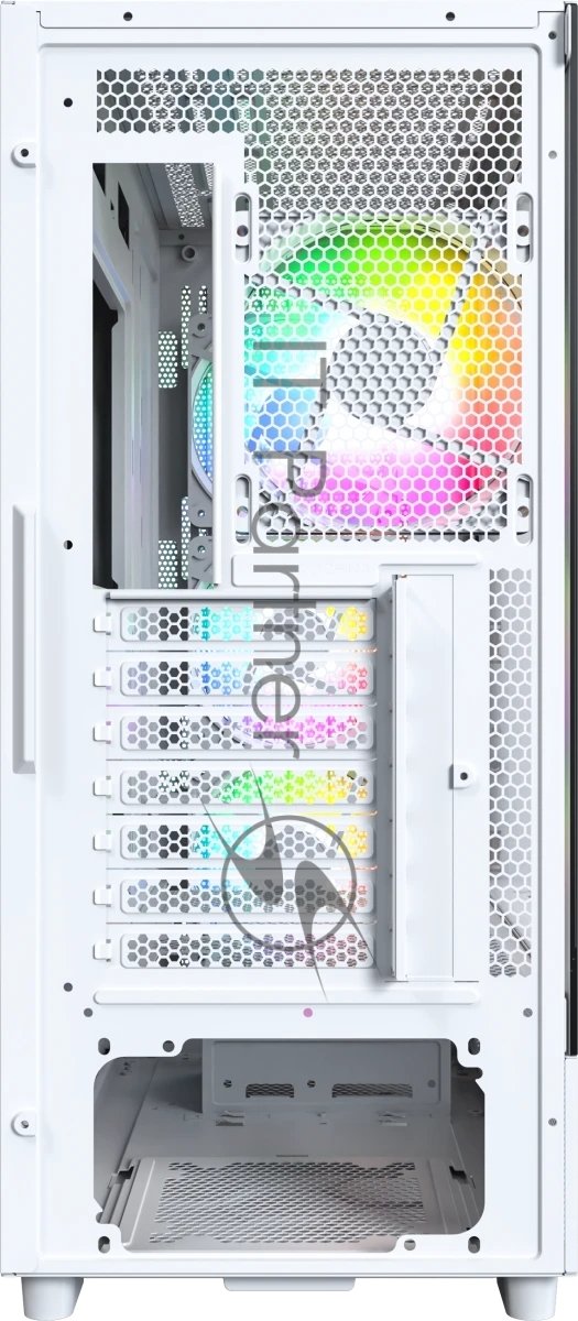 Компьютерный корпус Montech X5 белый без БП ATX 4x120mm 1xUSB 2.0 1xUSB 3.0 1xUSB3.1 audio bott PSU