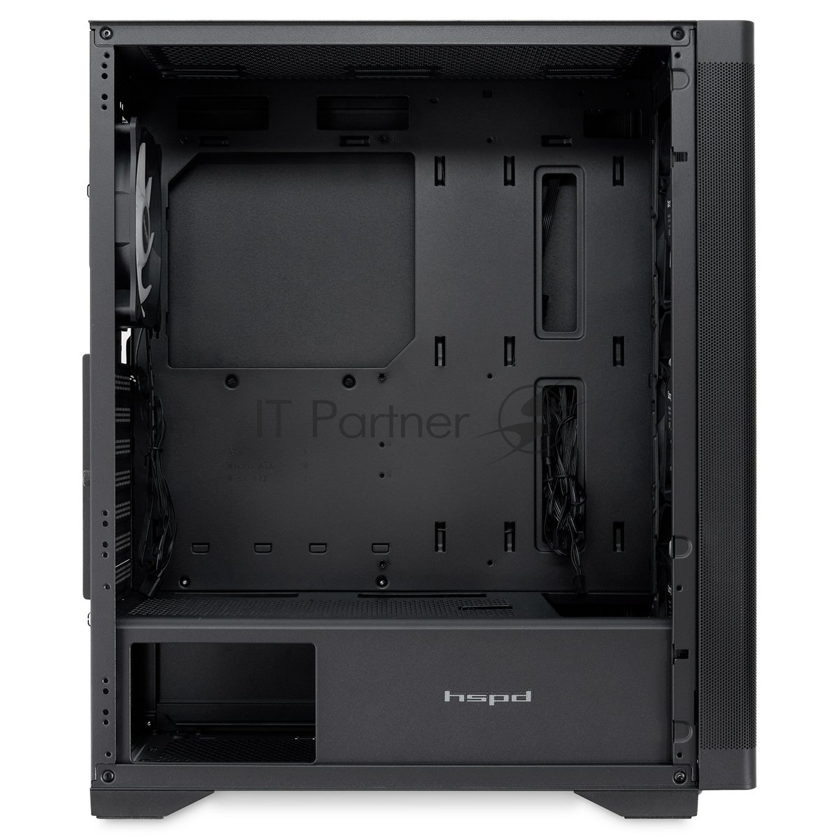 Компьютерный корпус HSPD M520, Mesh Mid Tower, черный, slide TG, 0.45 SPCC, 4x120мм ARGb ATX, mATX, mITX 160/330/184мм 2x2.5", -, 7xPCI 2xUSB-A 3.0, 1xUSB-A 1.0 390x200x449мм