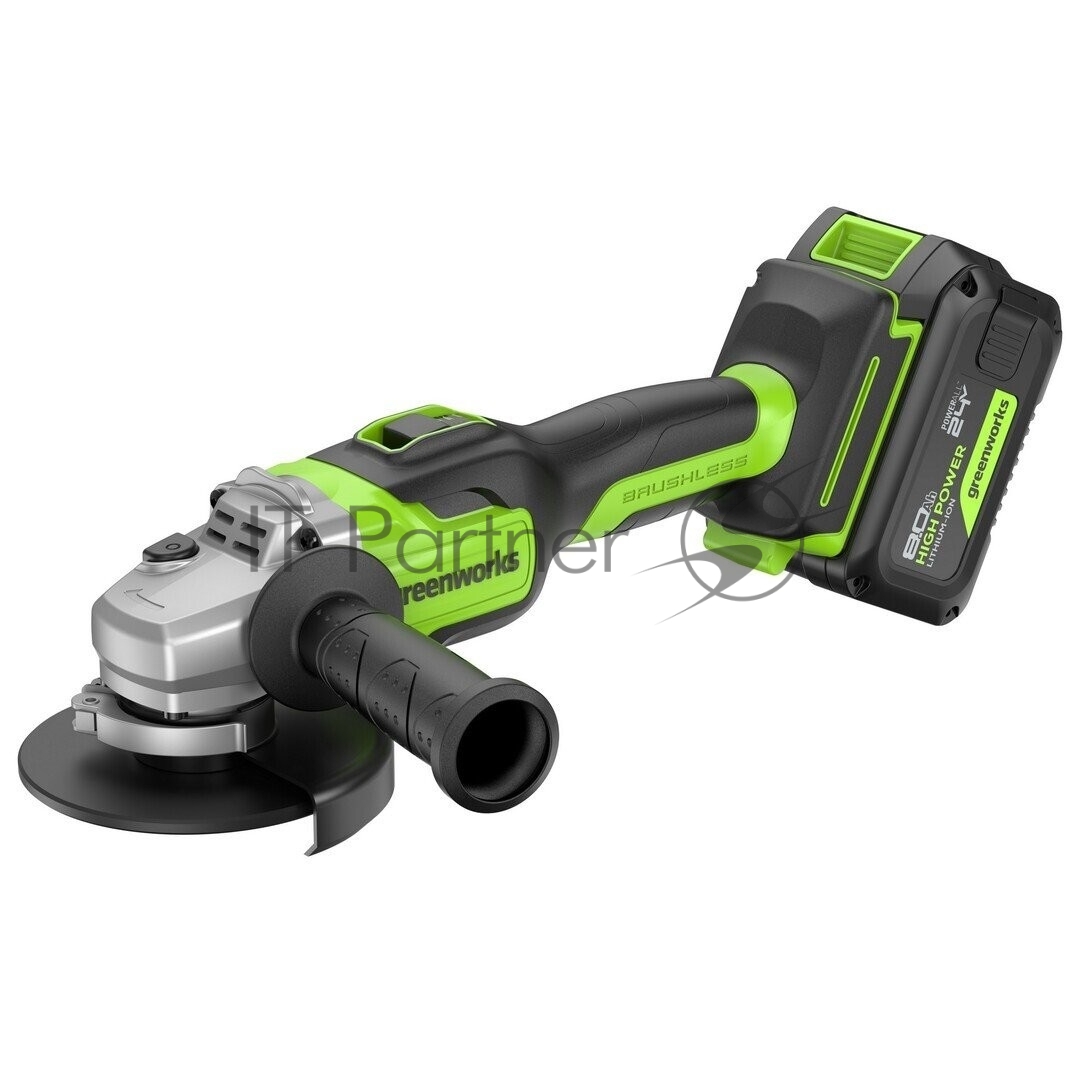 Углошлифовальная машина Greenworks GD24AG 758Вт 10500об/мин рез.шпин.:M14 d=125мм (3200207CUH)