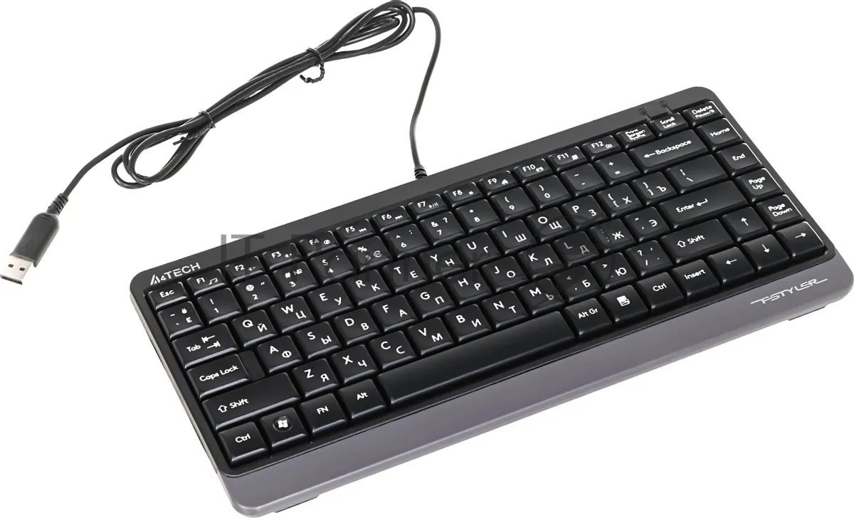 Клавиатура проводная A4Tech Fstyler FK11 USB серый/черный
