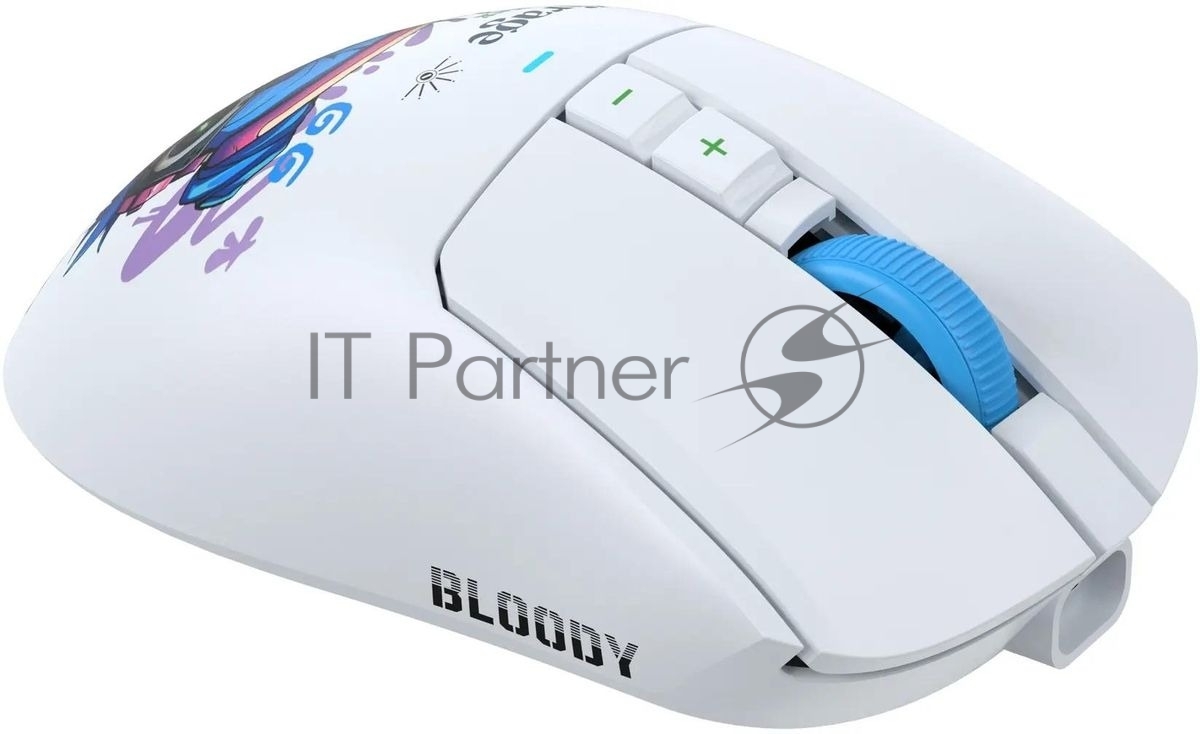 Мышь беспроводная A4Tech Bloody R73 Pro белый/рисунок оптическая 26000dpi беспров. USB-C 7but (R73 PRO NYX MIRAGE)