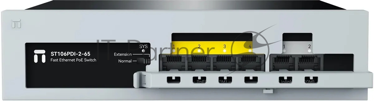 Коммутатор Netis ST106PDI-2-65 6x100Мбит/с 4PoE 65W неуправляемый
