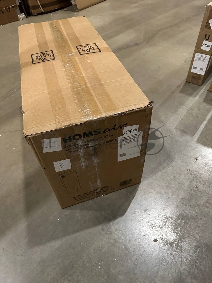 (Поврежденная упаковка) Кухонная вытяжка HOMSair ART 1050WL 35 БЕЛЫЙ
