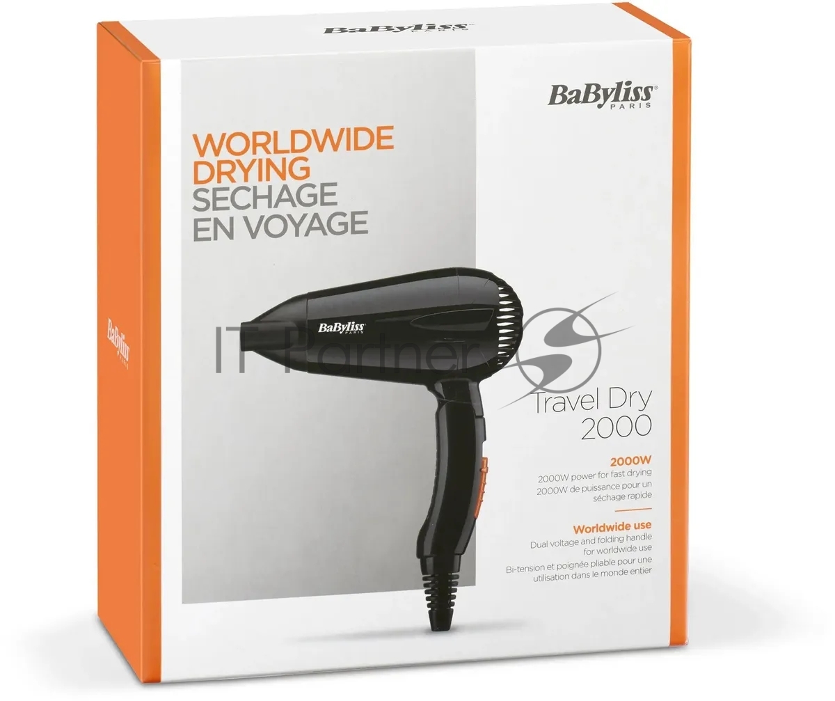Фен Babyliss 5344E, 2000 Вт, компактный
