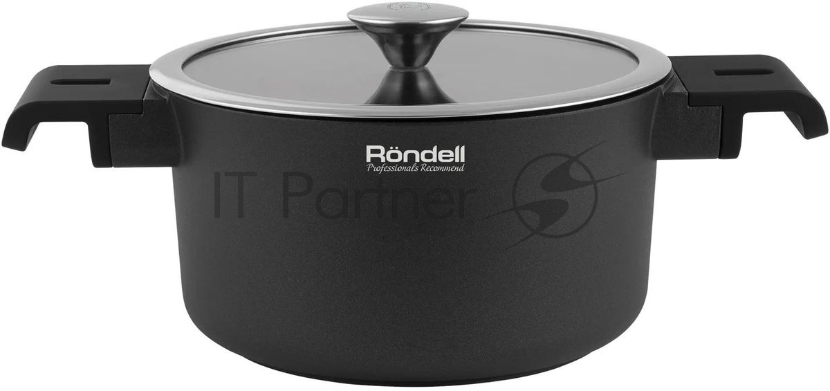 Кастрюля Rondell Modern RDA-1726, 2.6л, 20см, с крышкой, черный