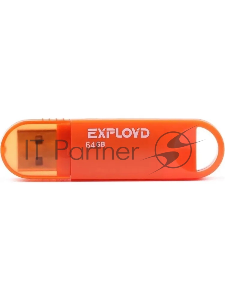 Флешка USB Exployd 570 Orange (EX-64 Gb-570-Orange), 64Gb, USB 2.0, R/W 15/8, оранжевый