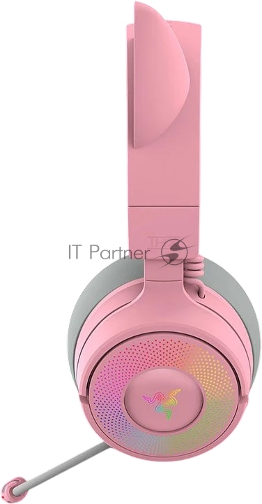 Гарнитура Razer Kraken Kitty V3 Pro Quartz розовый, беспроводная, bluetooth, до 70 ч, подсветка