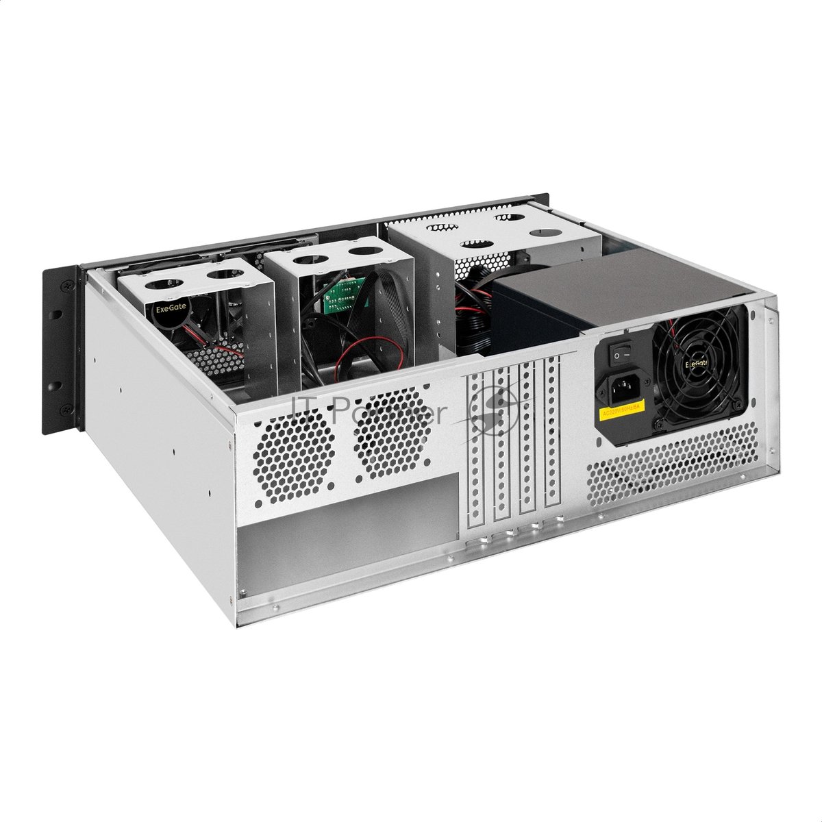 Серверный корпус ExeGate Pro 3U400-07 (RM 19", высота 3U, глубина 400, БП 1200ADS, 2*USB)