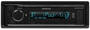 Автомагнитола Kenwood KMM-BT408, 1 DIN, Bluetooth, USB Type-A, AUX, съёмная панель