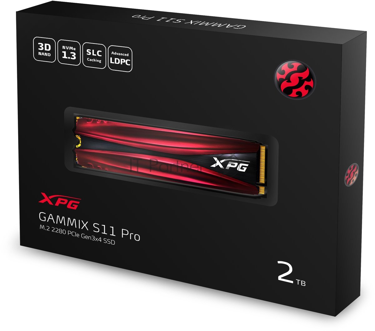 Накопитель SSD ADATA 2.0Tb, PCI-E 3.0 x4, XPG S11 Pro, M.2 2280, R/W 3500/3000Mb/s RET