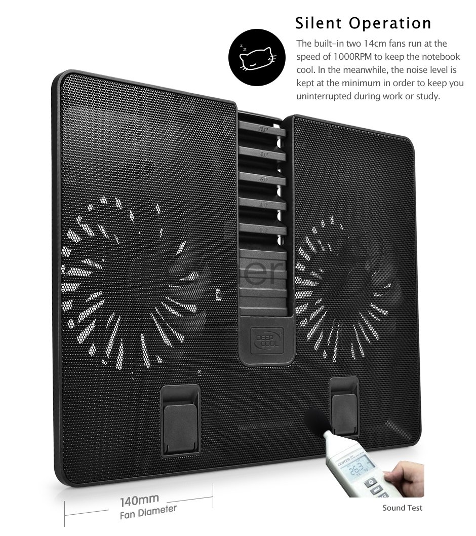Подставка для ноутбука Deepcool U PAL 15.6" 390x280x28мм 26dB 1xUSB3.0 765g черный