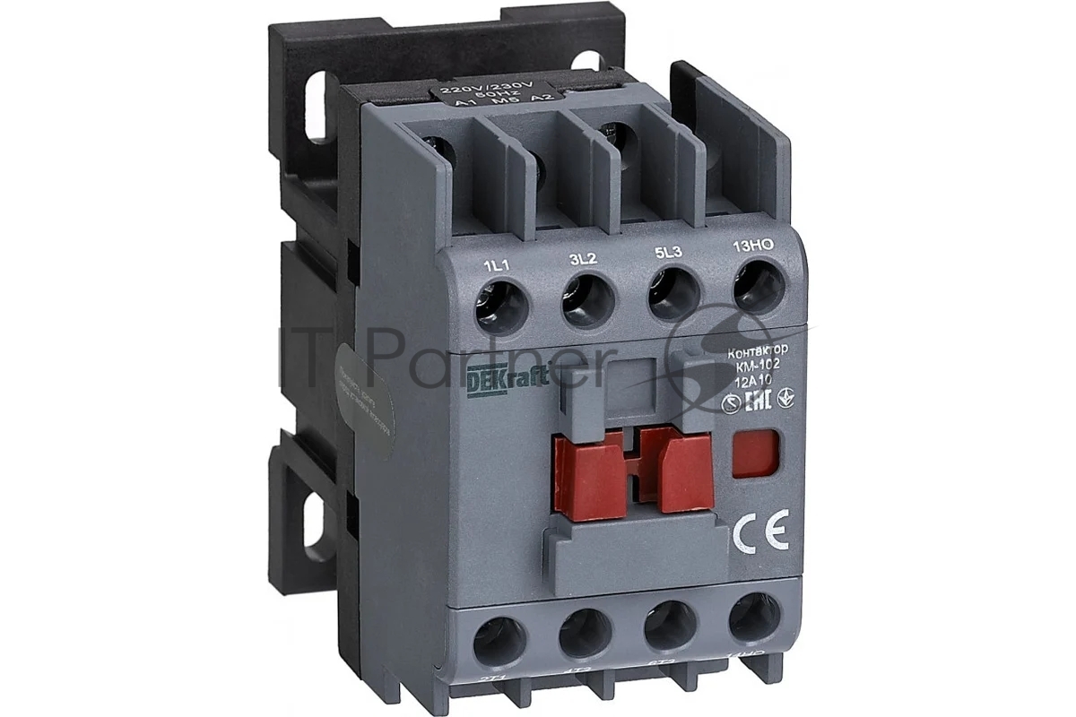 Контактор DEKraft 12А 110В_АС АС3_ АС4 1НО+1НЗ КМ-102