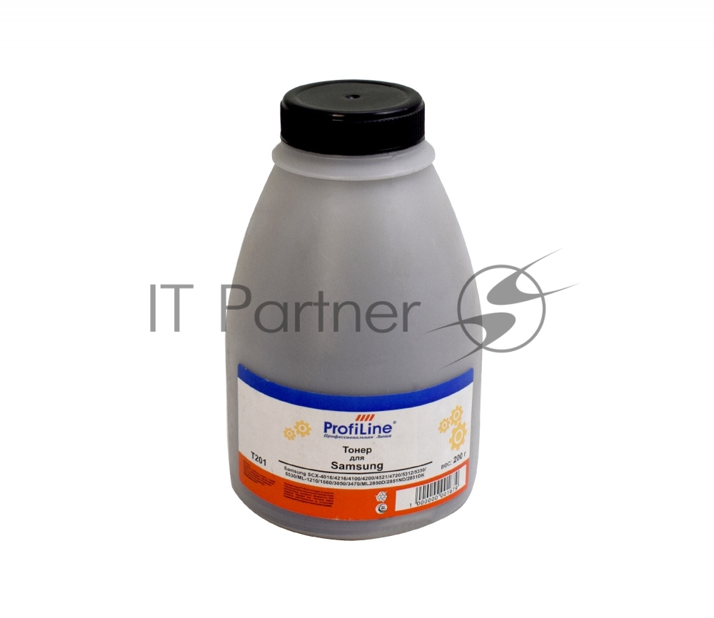 Тонер для принтеров Samsung SCX-4016/4216/4100/4200/4521/4720/5312/5330/5530ML-1210/1660/3050/3470/ML2850D/2851ND/2851DK 200гр (T201) ProfiLine пр-во TTI Фасовка РФ