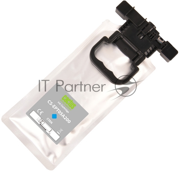 Картридж струйный Cactus CS-EPT05A200 (T05A2) голубой (215 мл) для Epson WorkForce Pro WF-C878/C879