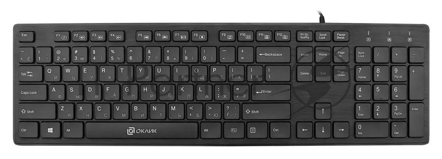 Клавиатура проводная Oklick 520M2U, USB, черный