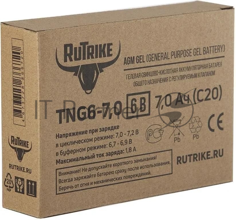Батарея для ИБП Rutrike TNG6-7,0 6В 7Ач