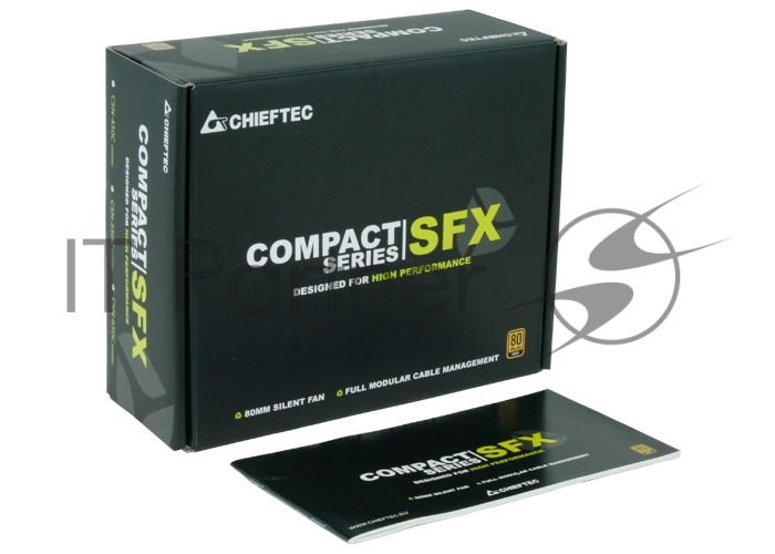Блок питания Chieftec Compact CSN-550C Retail, 550Вт, 80 PLUS Gold, 80мм, модульный, черный