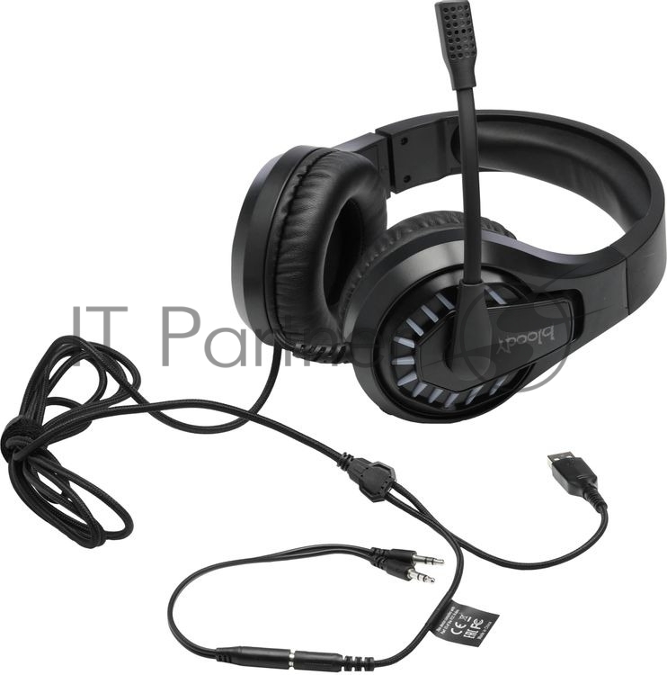 Гарнитура Bloody G230P чёрный, проводная, USB, подсветка
